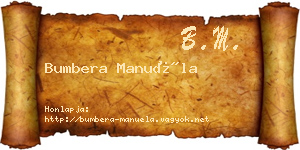 Bumbera Manuéla névjegykártya